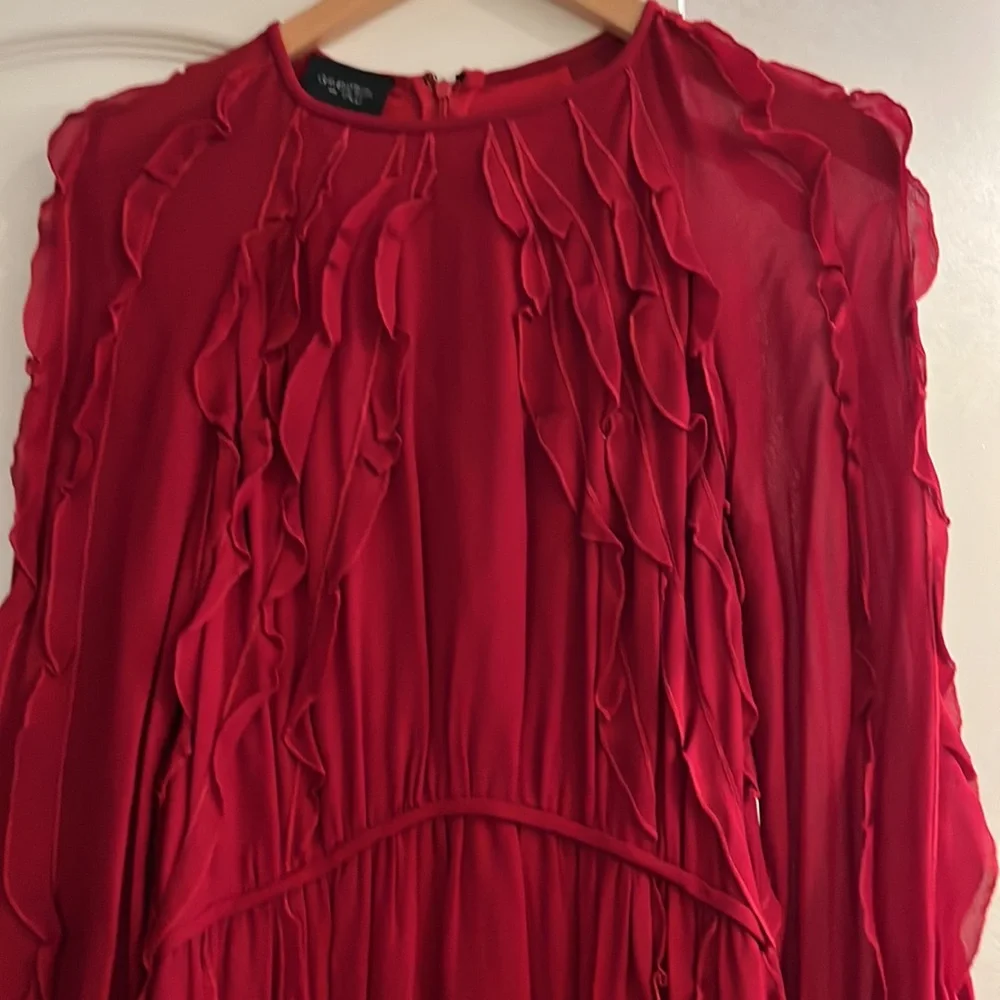 Beautiful Giambattista Vali red ruffle dress - Picture 4 of 10